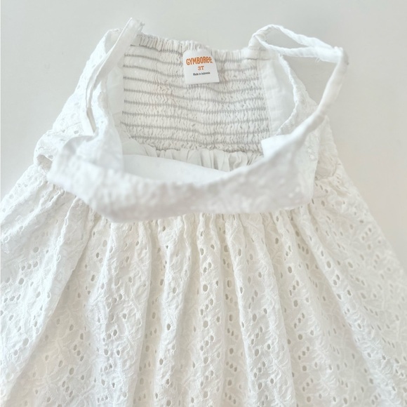 Gymboree Elegant Kids White Eyelet Spaghetti Strap Dress - Girls 3T - Picture 2 of 5